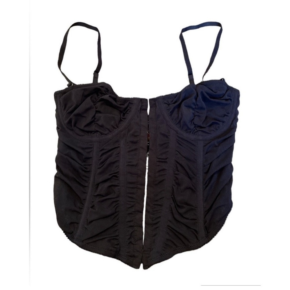 Urban outfitters out from under corset bra lace up hook front black Size M